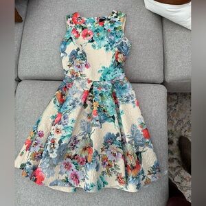 Cynthia Rowley Floral Jacquard Fit & Flare Dress – Size 2